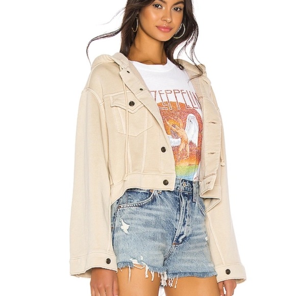 Free People Dreamers Hooded Jacket Size 